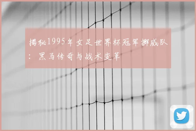 揭秘1995年女足世界杯冠军挪威队：黑马传奇与战术变革